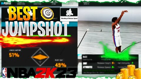 *BEST* NBA2K23 JUMPSHOT 100% GREEN WINDOW!!! BEST BADGES IN 2K23