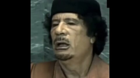 Gaddafi in 2009 at the UN asking who killed JFK.