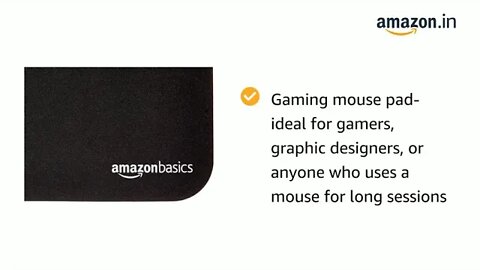 Amazon Basics Gaming Mouse Pad,Black