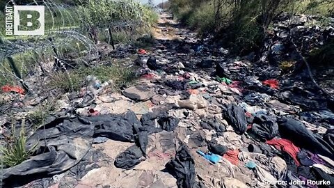 AMERICA THE LANDFILL: EXCLUSIVE VIDEO SHOWS HEAPS OF TRASH STREWN ACROSS SOUTHERN BORDER BY MIGRAN..