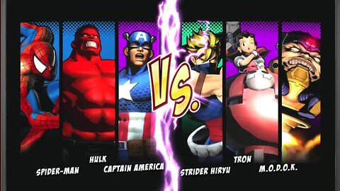 Red Hulk Spider-man Captain America VS Tron Strider Hiryu M.O.D.O.K Marvel vs Capcom 3