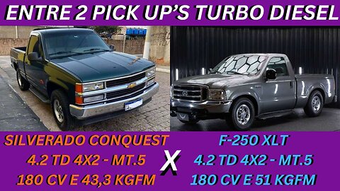 ENTRE 2 CARROS - CHEVROLET SILVERADO X FORD F-250 - COMPLETAS E COM MOTORES A DIESEL MWM