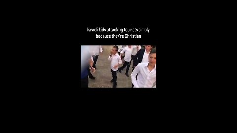 israeli kids attack female Christian follower