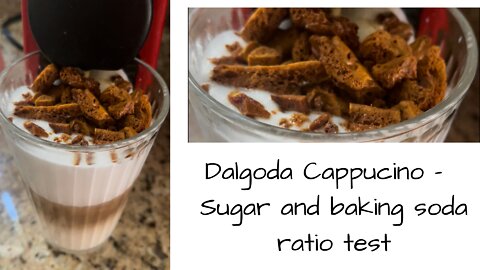 Squid Game "Dalgoda" testing - Making Dalgoda cappucino- yummy