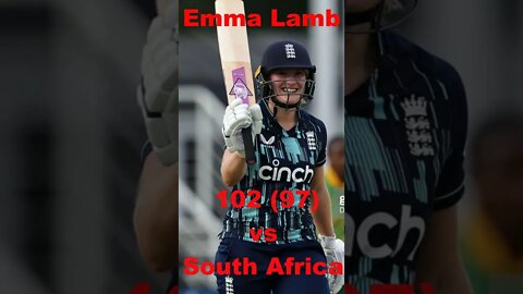 Emma Lamb 102 (97) vs South Africa Women , 15 fours in her batting