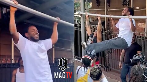 Kendrick Lamar Proves He's Nice At Pull Ups In Harlem! 🏋🏾‍♀️