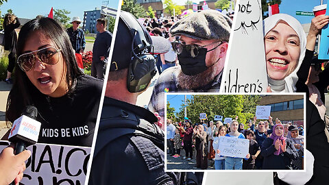 Parents CLASH with counter-protesters in Hamilton while protesting against classroom gender ideology