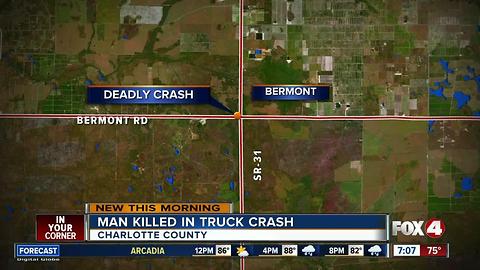 Port Charlotte man dies in truck crash on S.R. 31