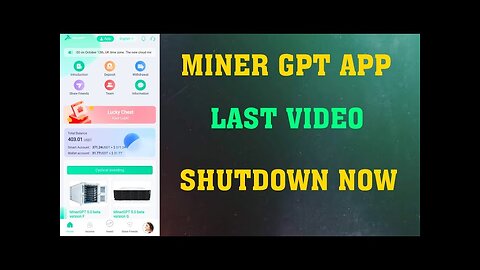 🚨BREAKING NEWS🚨 MINER GPT APP SHUTDOWN NOW || NO MORE WITHDRAWAL || LAST VIDEO