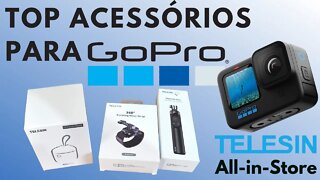 Unboxing de Kit de acessórios TELESIN para Gopro! Loja All-in-Store no AliExpress