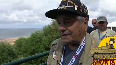 WWII veteran recounts the horror on storming the Normandy beaches. #Shorts 25