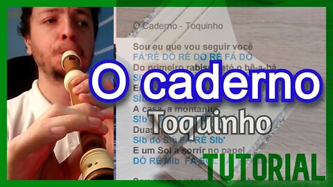 O CADERNO - TOQUINHO - Tutorial flauta doce contralto