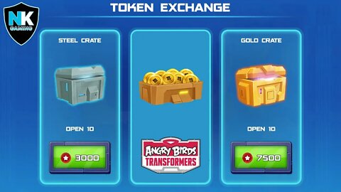 Angry Birds Transformers - Warpath Event - Day 7 - Token Exchange - 10 Gold & Steel Crates