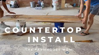 Historic Bank Renovation Bathroom Countertop Install