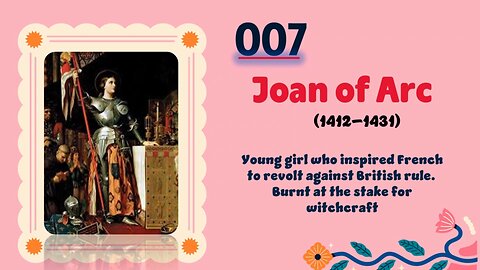 Joan of Arc (1412–1431) | TOP 150 Women That CHANGED THE WORLD | Short Biography