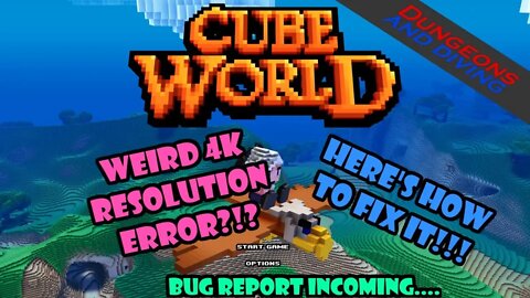 🕹️ Cube World weird 4K resolution bug and fix!!!