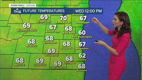 Sunshine and temps near 70 continue Wednesday