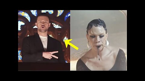 FALLEN ANGELS! JUSTIN TIMBERLAKE'S SATANIC BLACK GOO BLOOD BATH BAPTISM FOR LUCIFER!