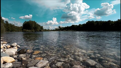 The sound of a river roaring