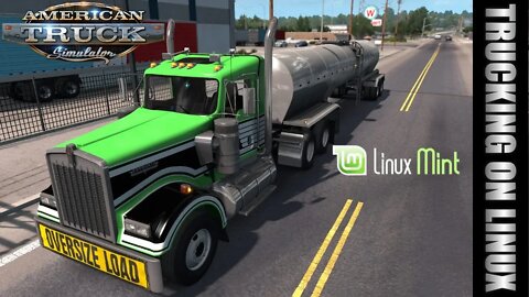 Trucking on Linux Mint LIVE # 1 (American Truck Simulator v1.37)