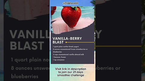 Vanilla berry blast | Vanilla smoothie ingredients | Vanilla Berry Protein Smoothie #shorts