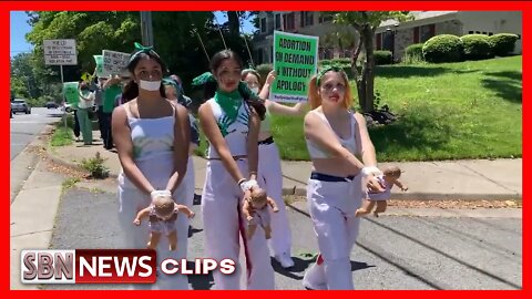 Pro-Abortion Activists Outside Supreme Court Justice Amy Coney Barrett’s Virginia Home [#6307]