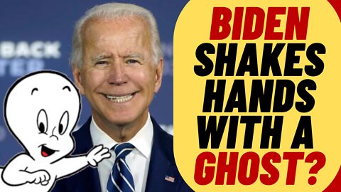 BIDEN Shakes Hands With Thin Air Or Maybe A Ghost