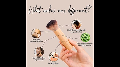 Anne's Giverny Kabuki Large Bronzer Brush Loose Powder Foundation Make up Brush for Blending Bl...