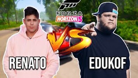 (INCRIVEL) FIZ UMA BATALHA DE CARROS DOS YOUTUBERS, E ME SURPREENDI! [RENATO GARCIA VS EDUKOF] FH5