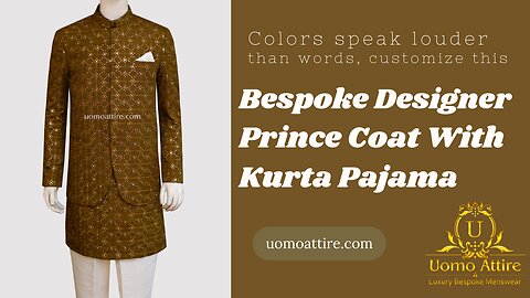 Best Pakistani Wedding Wear | Custom-Made Prince Coat For Groom