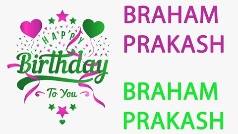 Happy Birthday to Braham Prakash - Hindi Birthday Wish From Birthday Bash