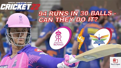 LSG Dominance or RR Resilience? The Race to Victory Heats Up with 94 Runs Required in 30 Balls!