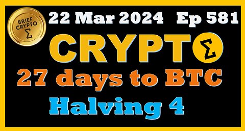 Brief #Crypto 27 days to #Bitcoin #Halving 4 - #BTC #Ethereum #ETH #LINK #ADA #DOT