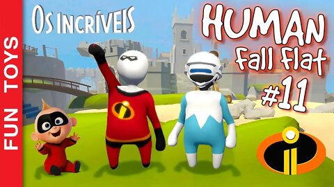 Human Fall Flat #11 - Senhor INCRÍVEL e GELADO de "OS INCRÍVEIS", em mais uma fase EXTRA - Gameplay!