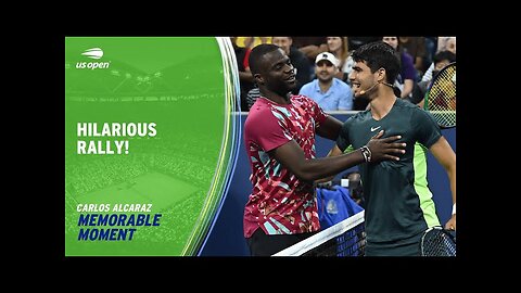 Alcaraz & Tiafoe's HILARIOUS point! 😂