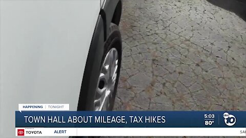 Town Hall about mileage tax and tax hikes