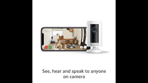 Ring Indoor Cam, Compact Plug-In HD security camera with two-way talk, Works with Alexa - White