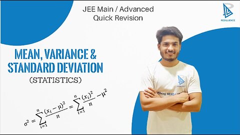 Mean, Variance & Standard Deviation | [Statistics] | Quick Revision Series | RESILLIENCE