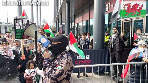 March Pro-Palestinian Protesters BBC Cymru Cardiff