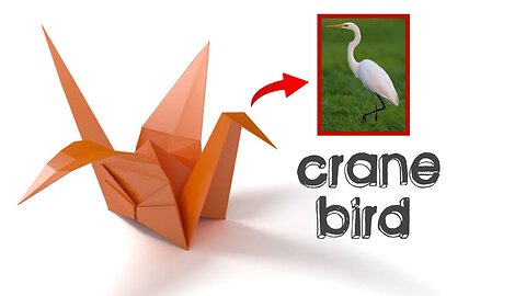 How to Make paper crane bird