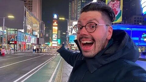 New York City Live: Wall Street + Times Square after Midnight