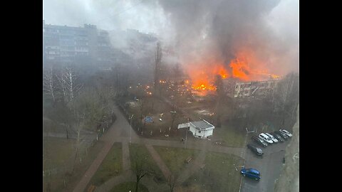 ‼️A helicopter crashed near a kindergarten in Brovary (Kyiv region),