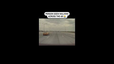 Pedestrian Crossing Highway Almost Gets Hit