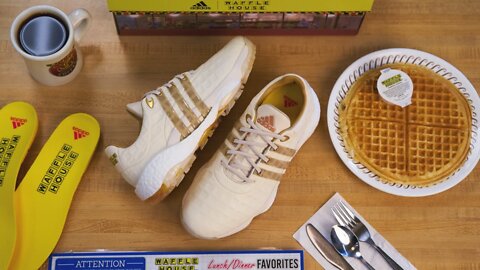 Waffle House And Adidas Team Up On Waffle-Themed Golf Shoes