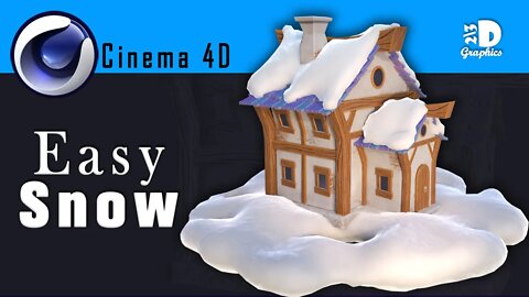 Easy Snow in Cinema 4D / Снег на объектах в Синема 4Д