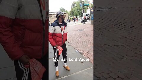 10/18/23 Day 18, Wednesday, I met Lord Vader, he was shouting at people in the street