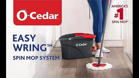 O-Cedar EasyWring Microfiber Spin Mop, Bucket Floor Cleaning System