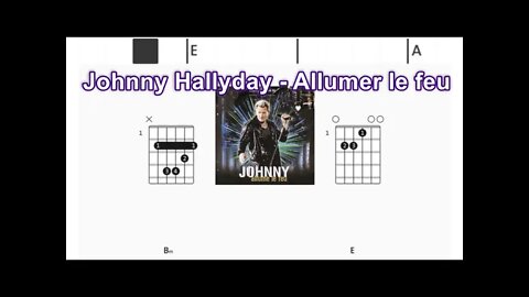 Johnny Hallyday - Allumer le feu - (Chords & Lyrics like a Karaoke)