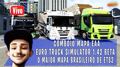 COMBOIO COM MODS BRASILEIROS NO MAPA EAA MAIOR MAPA DO ETS2 1.42 BETA