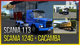 ▶️ SCANIA 124/G - REBOQUE CAÇAMBA - SCANIA 113 EURO TRUCK SIMULATOR 2 1.43